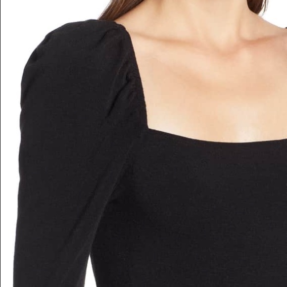 [ nwt ] Something Navy Square Neck Knit Top - Picture 3 of 6